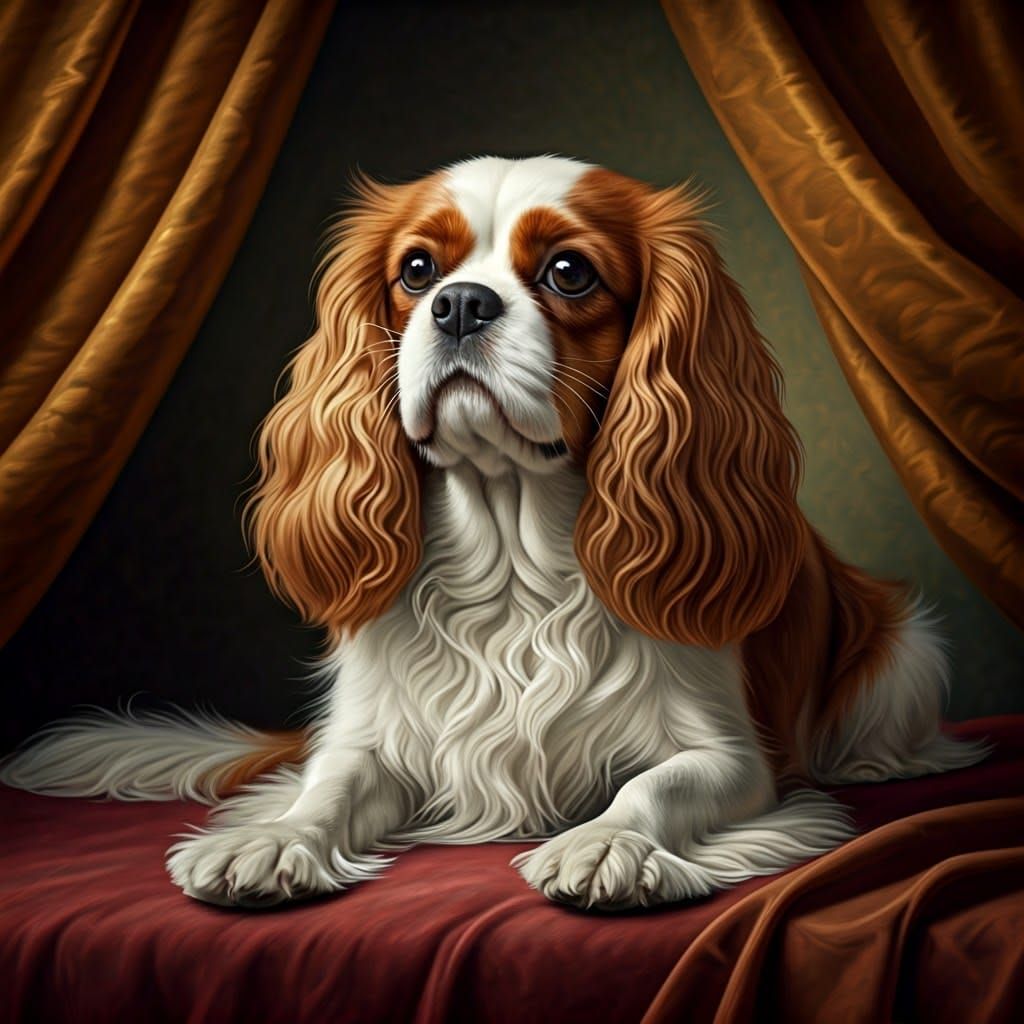 Elegant Cavalier King Charles Spaniel Portrait