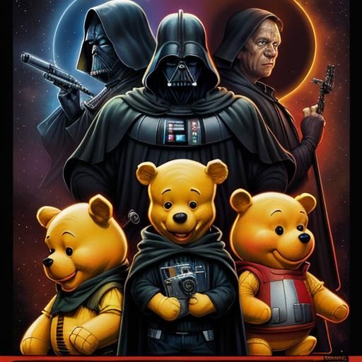 Winnie the Pooh as Darth Sith: Comic Book Art