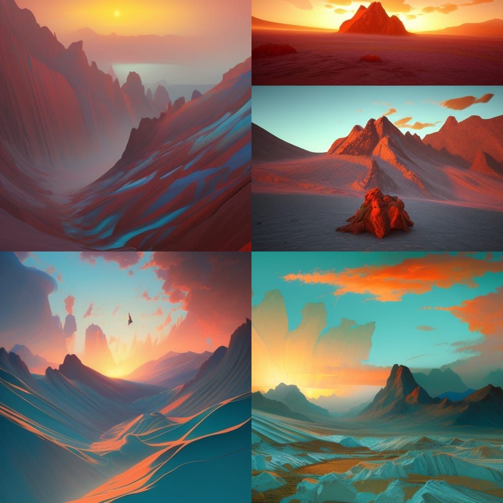 Vinicunca Sunset: Hyperdetailed Concept Art