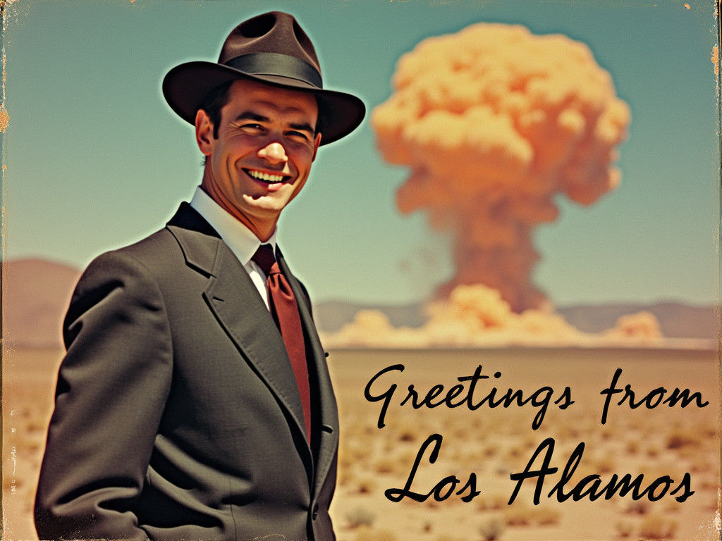 Vintage Postcard of Los Alamos Nuclear Test