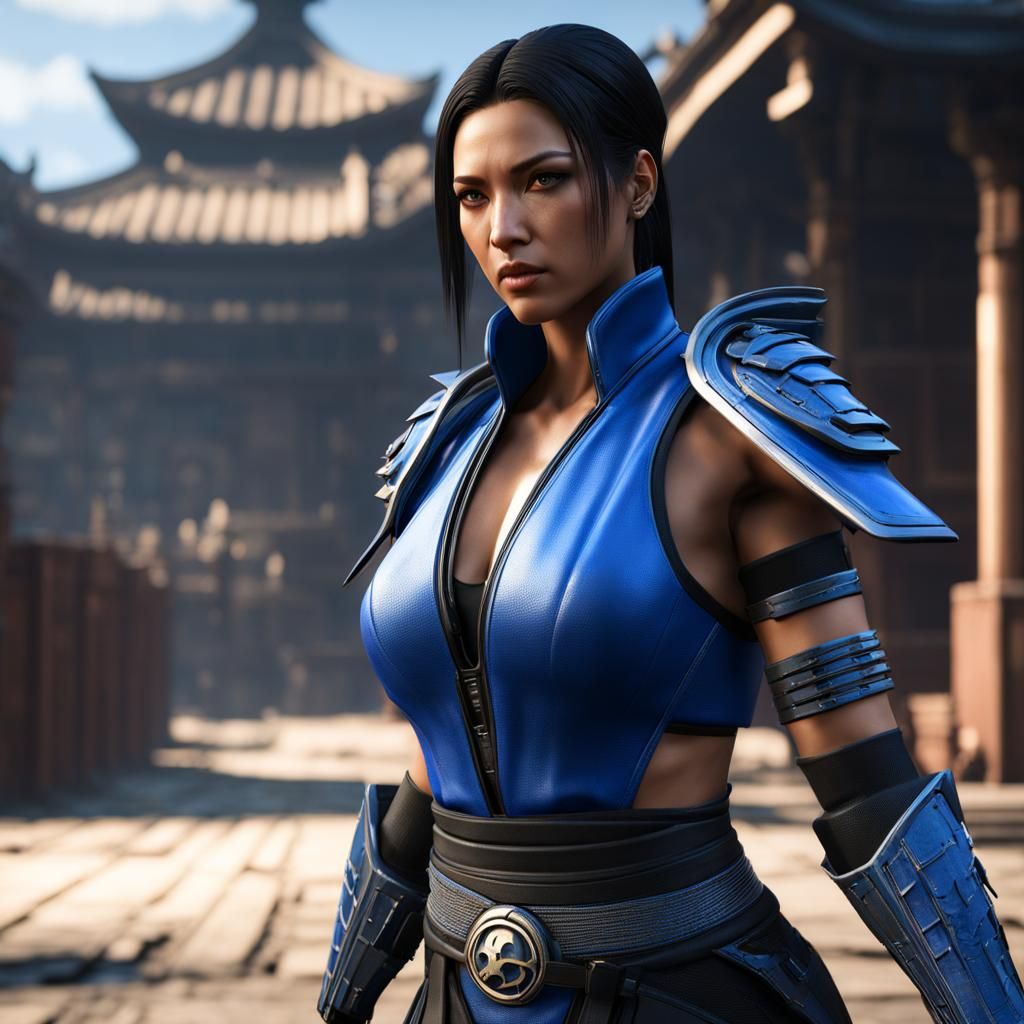 Kitana in Cyberpunk Style, 8K Render