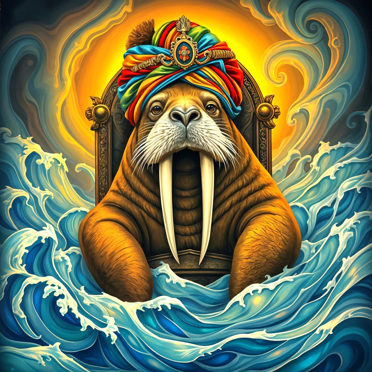 The Walrus in Haroun and the Sea of Stories? He‘s the person Haroun is trying to talk to in order to get his father's St...