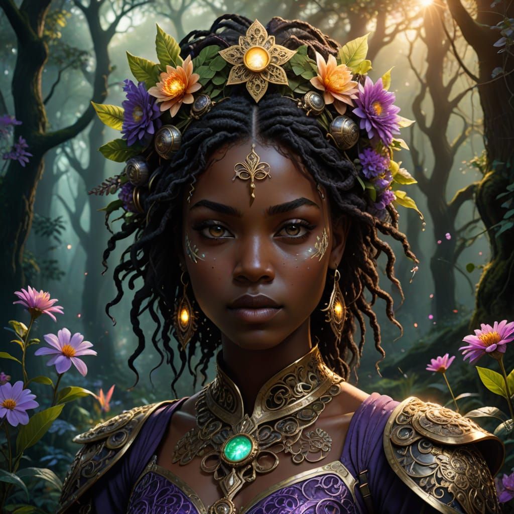 teenage girl magic portrait