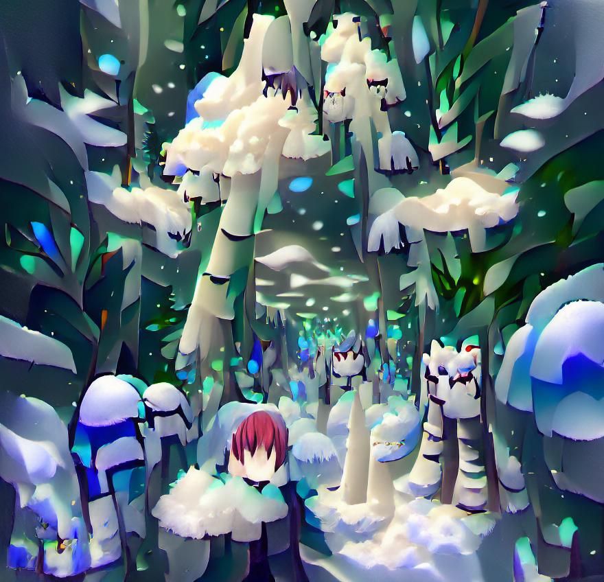 Snowy Forest Scene