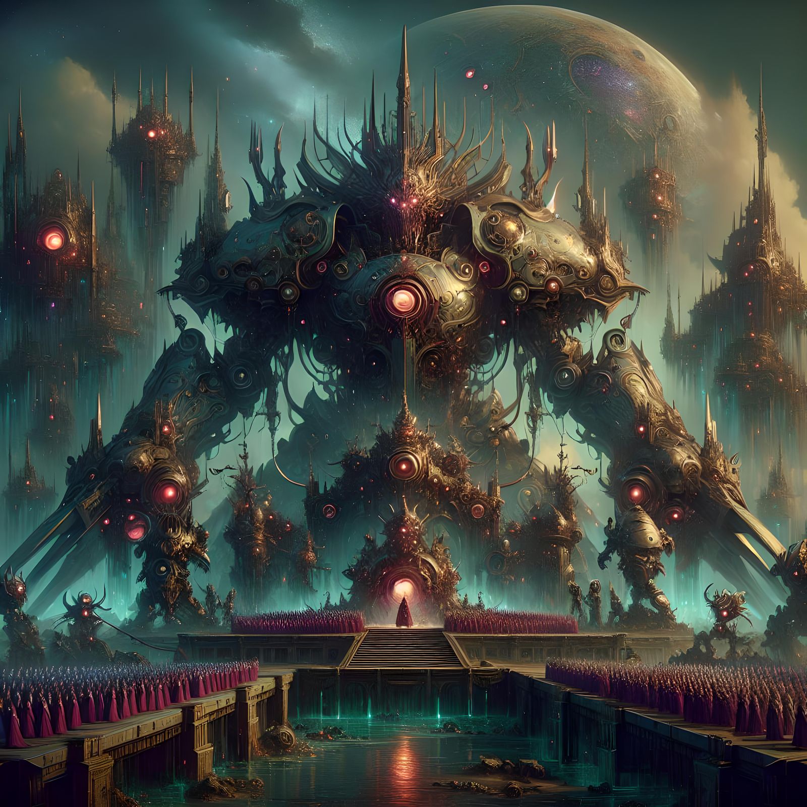 Ominous Voxis Machine with Corrupted Minions