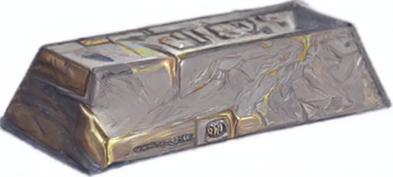 Detailed Concept Art of a Gold Bar