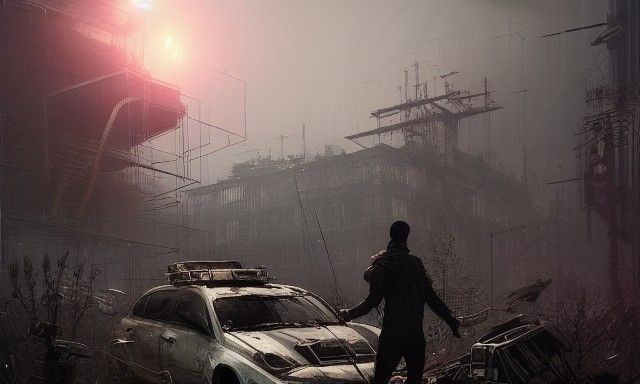 Hyperdetailed Spectre of Death in Post-Apocalyptic Horror
