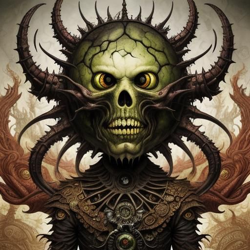 Multi-Armed Monster in Surreal Morima Style