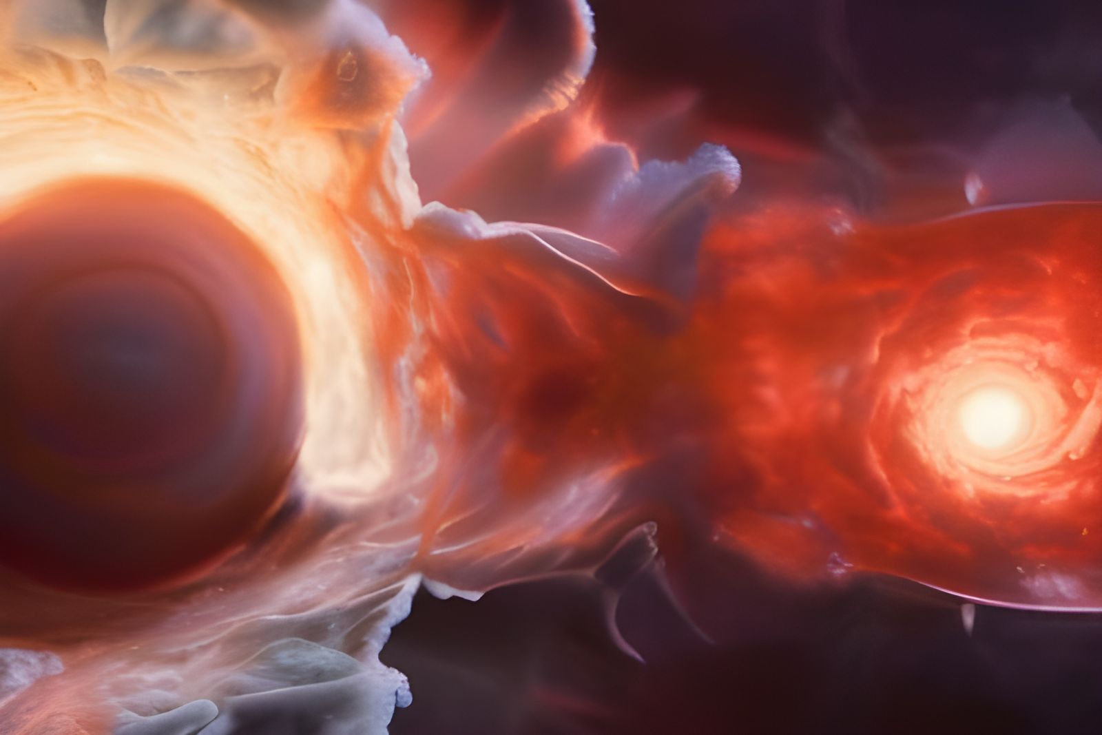 Fractal Black Hole Sun Supernova in Digital Art Style