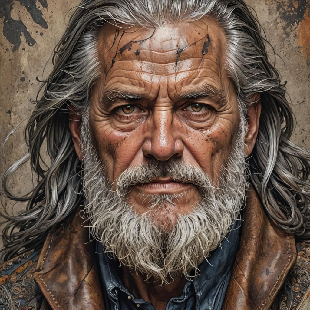 Comic Book Portrait of an Old Man