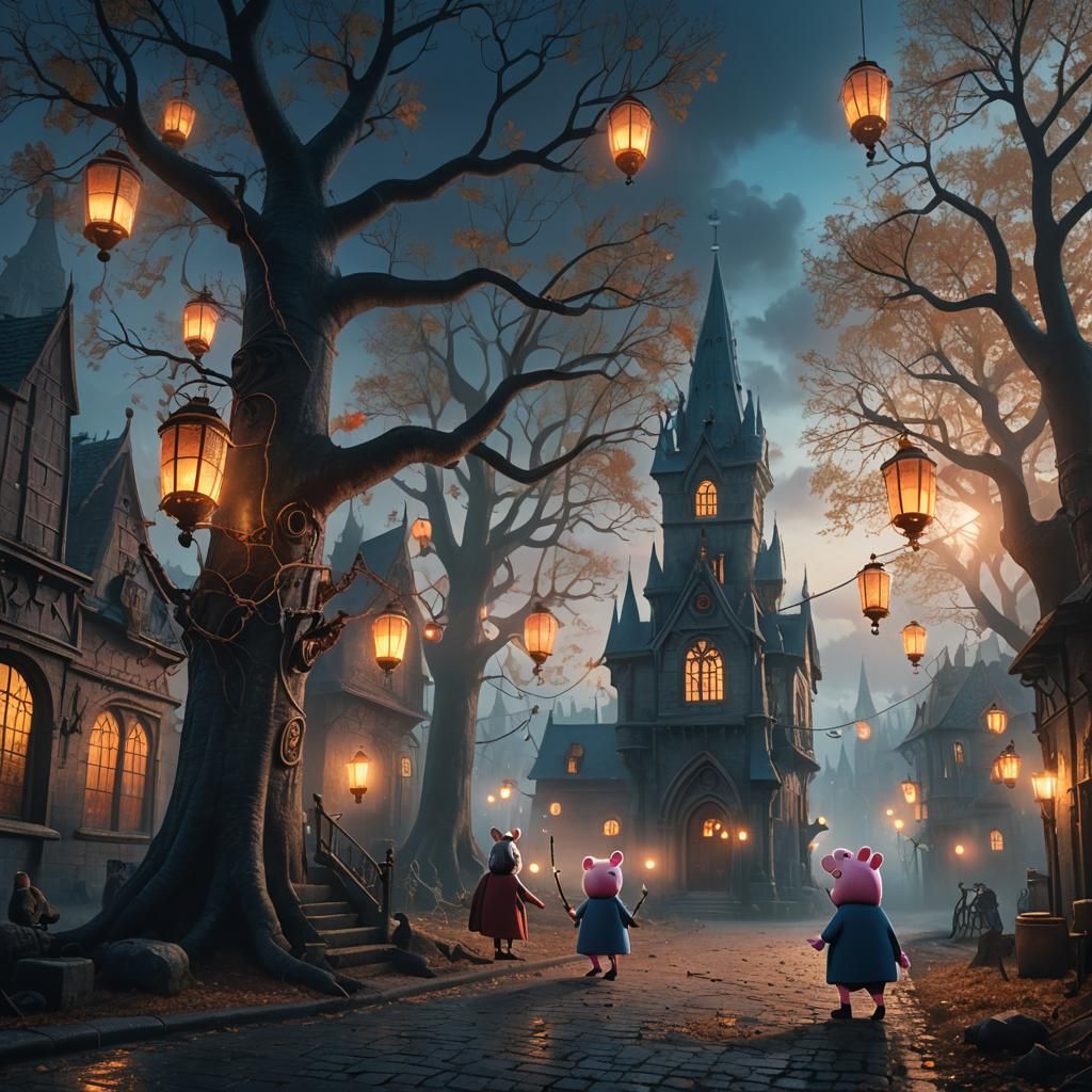 Peppa Pig: Dark Fantasy in Enchanted City