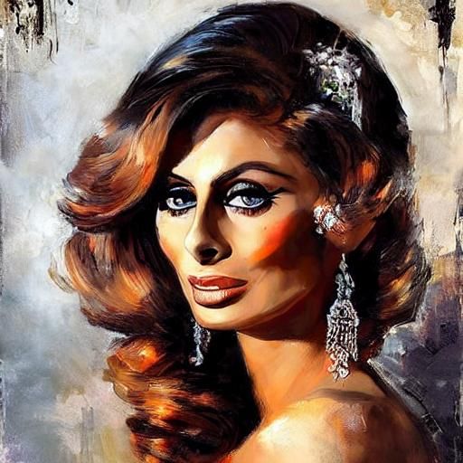 Sophia Loren #18 [Hot Wax Painting]