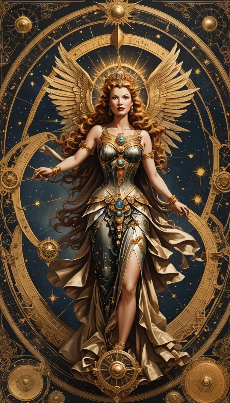 Rita Hayworth as Winged Angel of Liberty