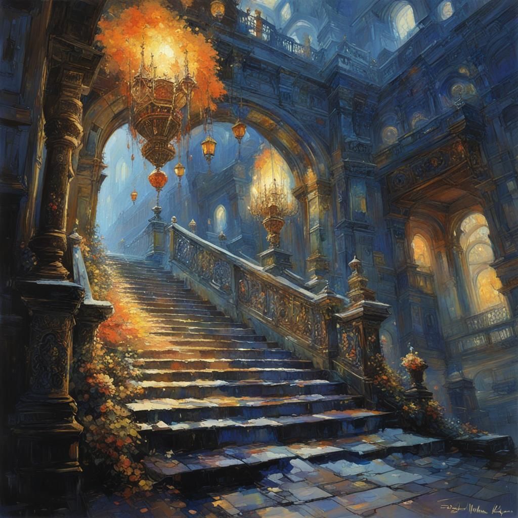Fantastical Scene with Subtractive Lighting as Acrylic Art