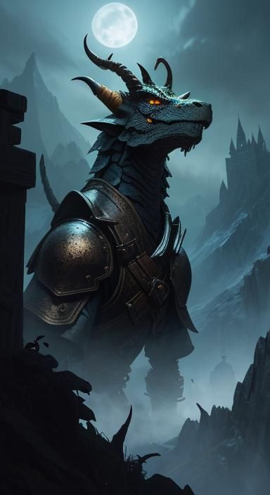 Kobold Rogue in Shadows: Maximalist Acrylic Painting