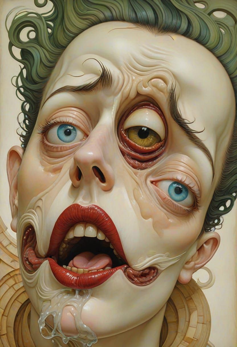 Eerie Twisted Tongue Spiral Panorama