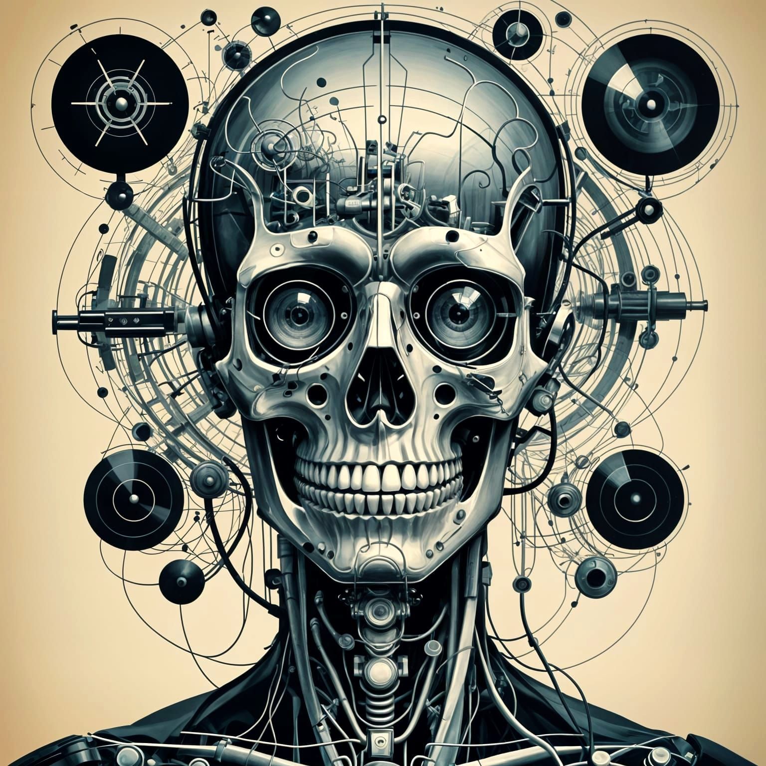 Dadaism X-ray Vector Odyssey: A Mysterious Artwork