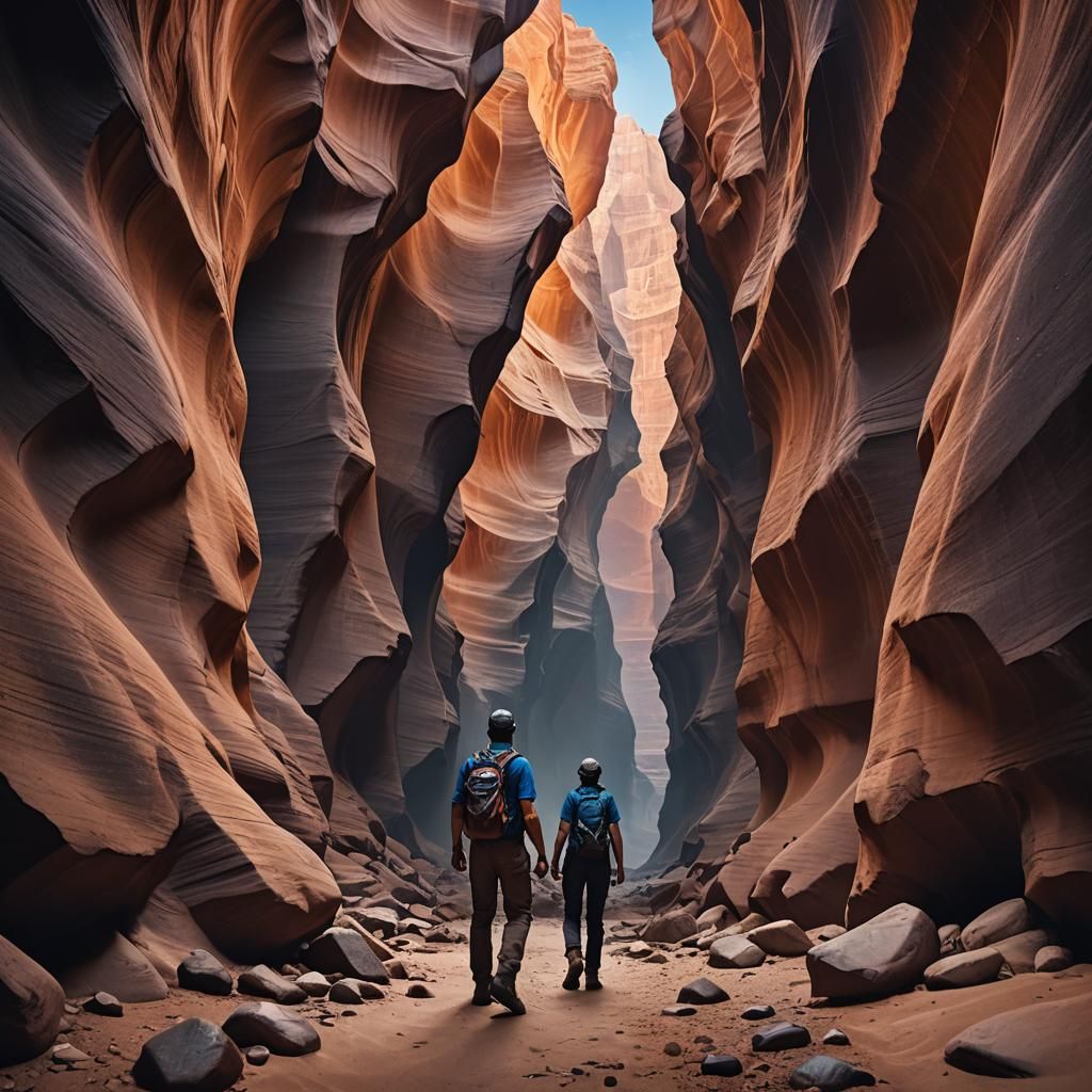 Detailed Matte Painting of a Slot Canyon