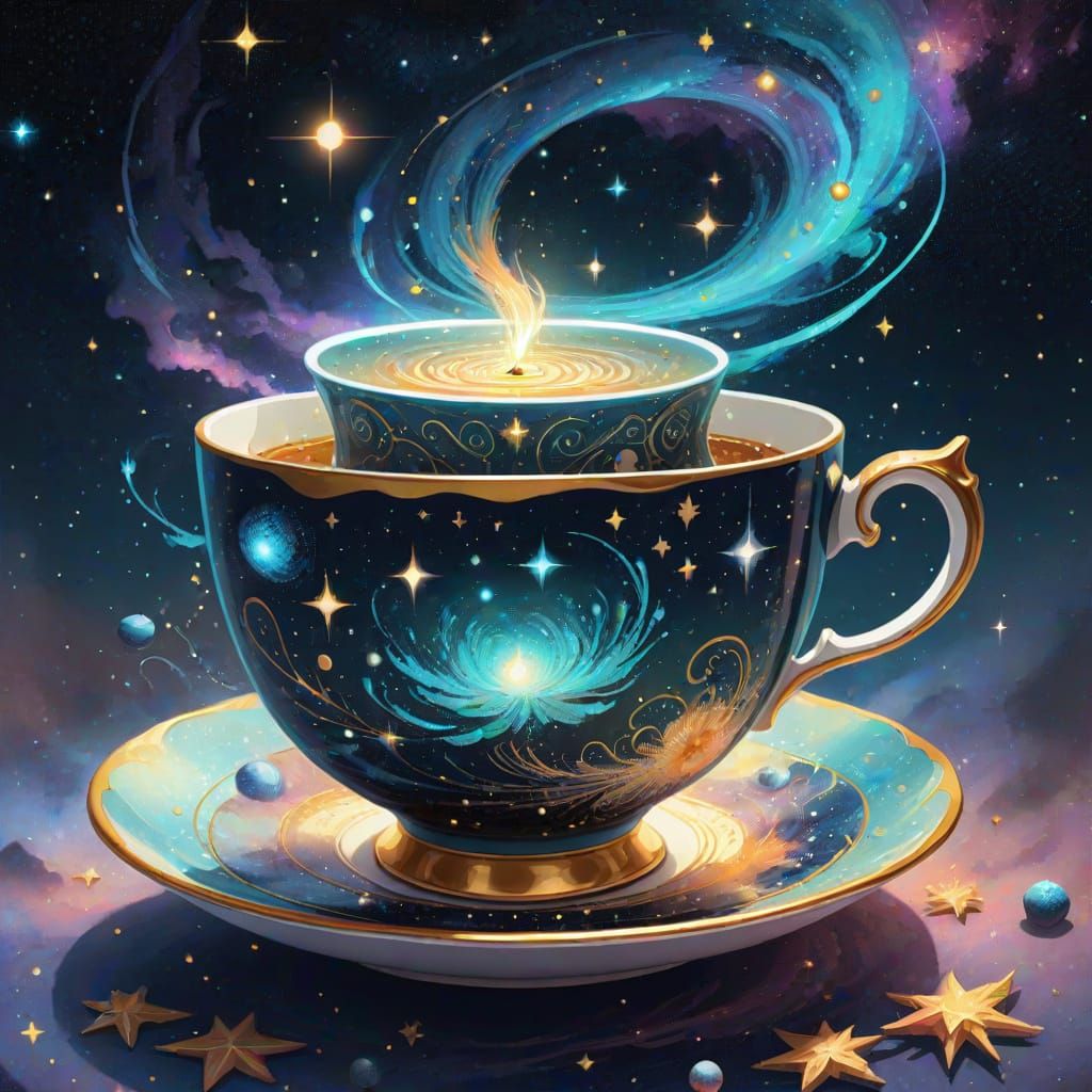 Cosmic Teacup Pouring Galaxies