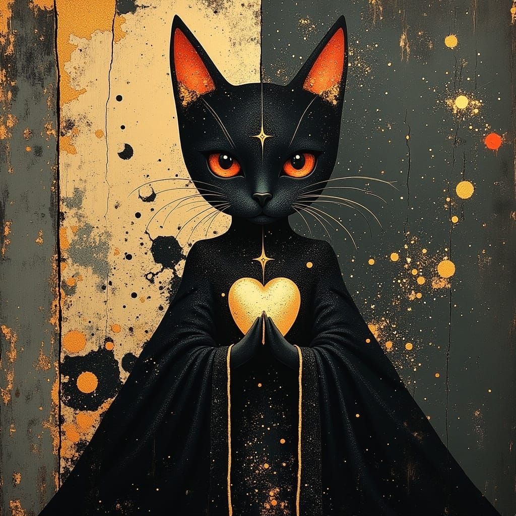 Mystical Feline Queen in Victorian-Era Aesthetic