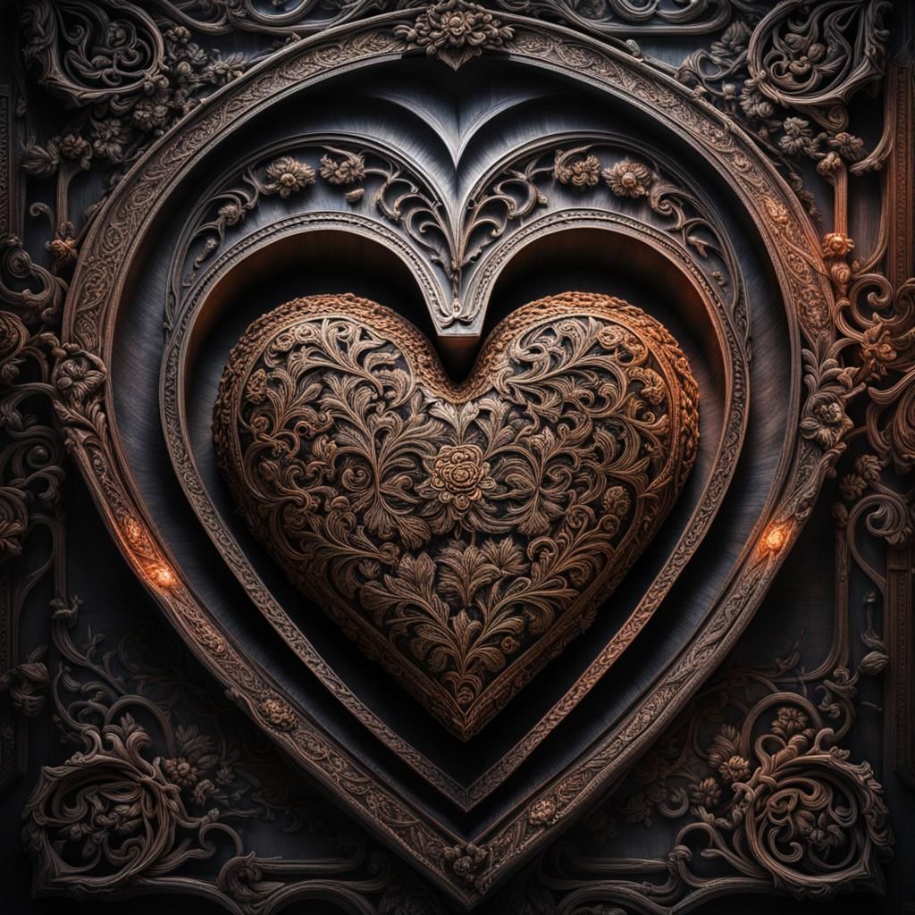 Spectacular heart art