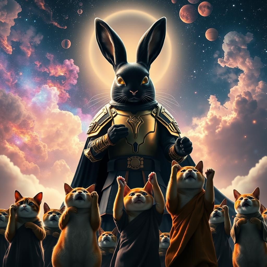 Black Rabbit God in Mandalorian Armor, Cinematic Scene