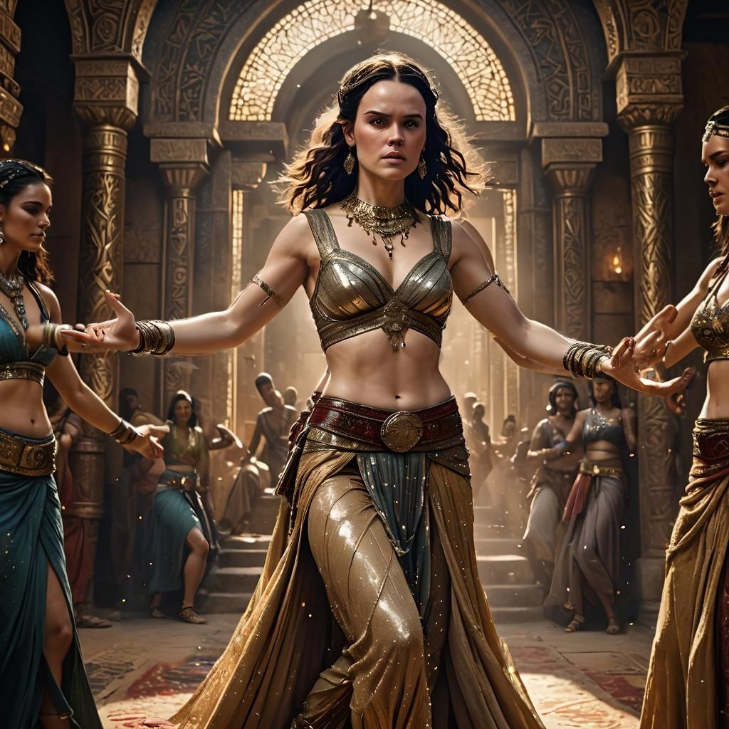 Exotic Belly Dancer in Sparkling Costume