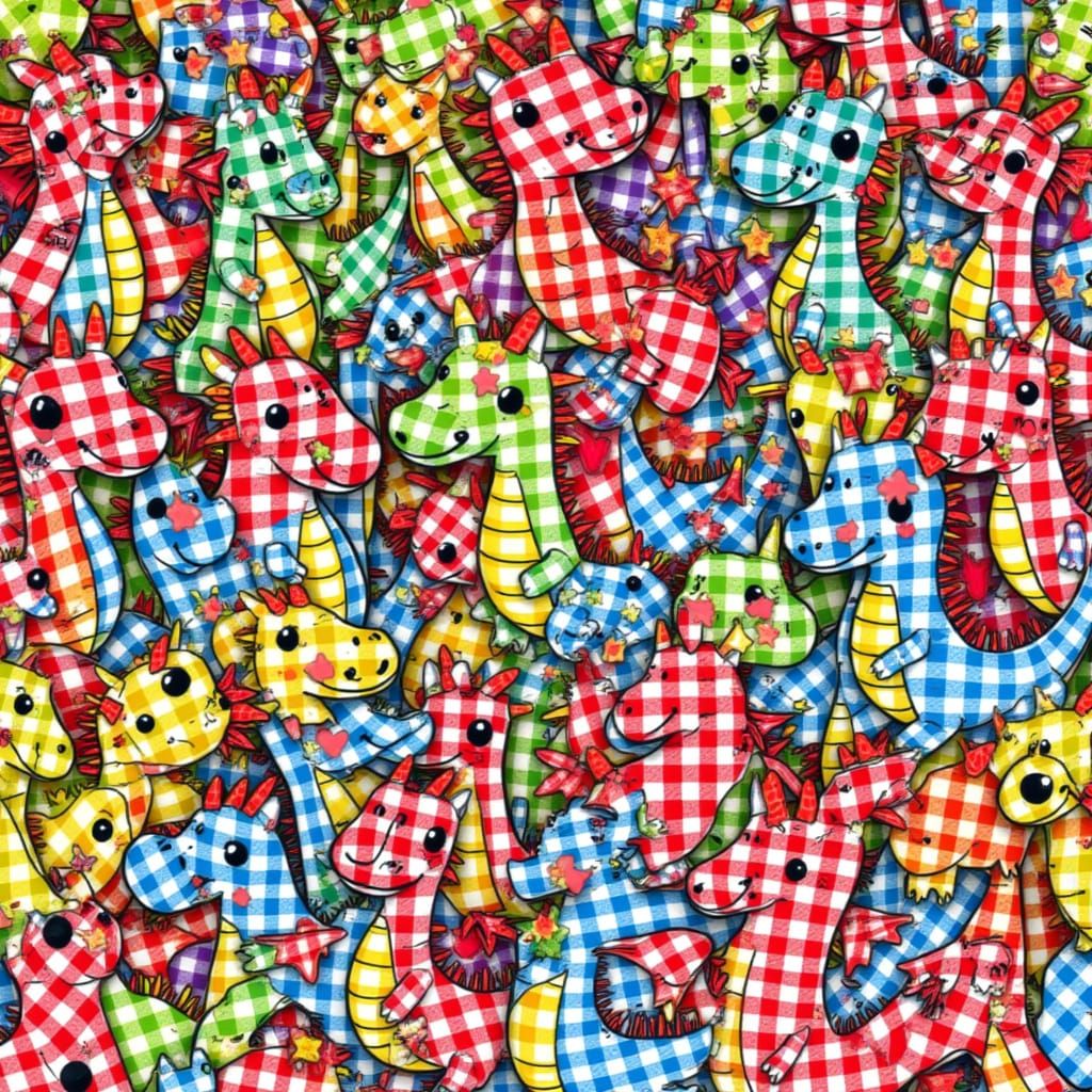 Tiny Dragons in the Style of Romero Britto