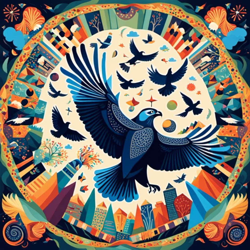 Kaleidoscope of Flying Creatures and Objects