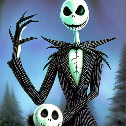 Nightmare Before Christmas: Oil Painting by Gurney