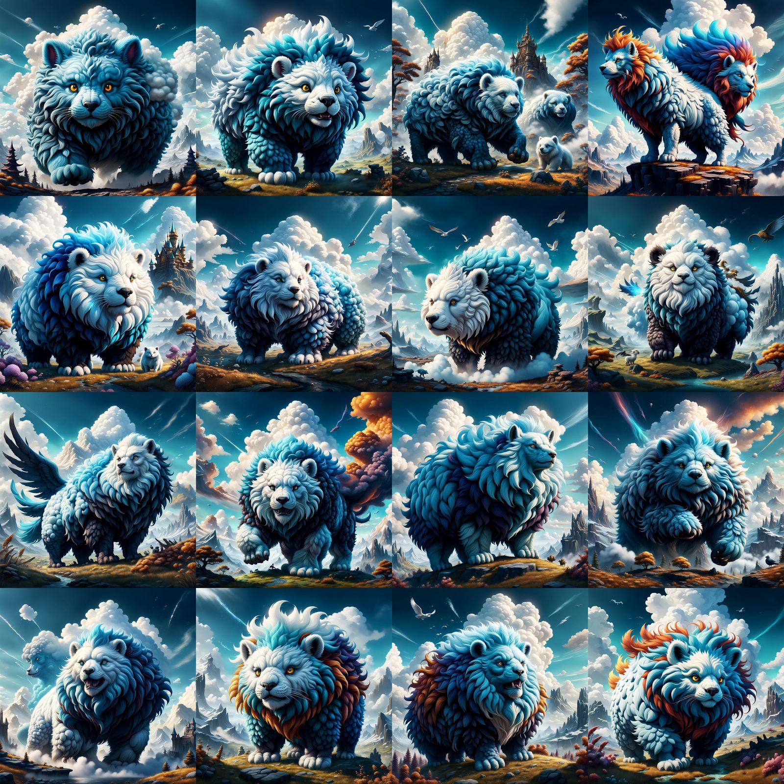 fluffy cloud animals