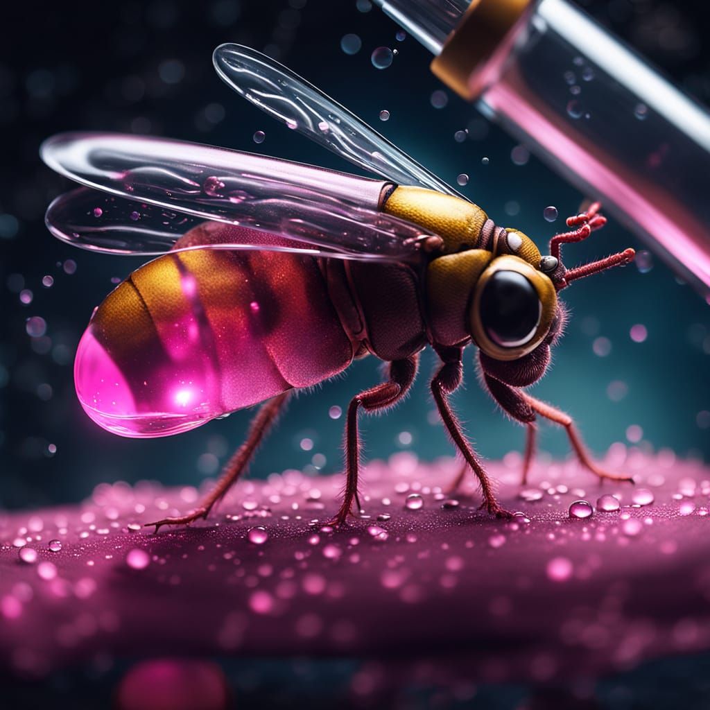 Hyperrealistic Macro Photo of Scientist Firefly