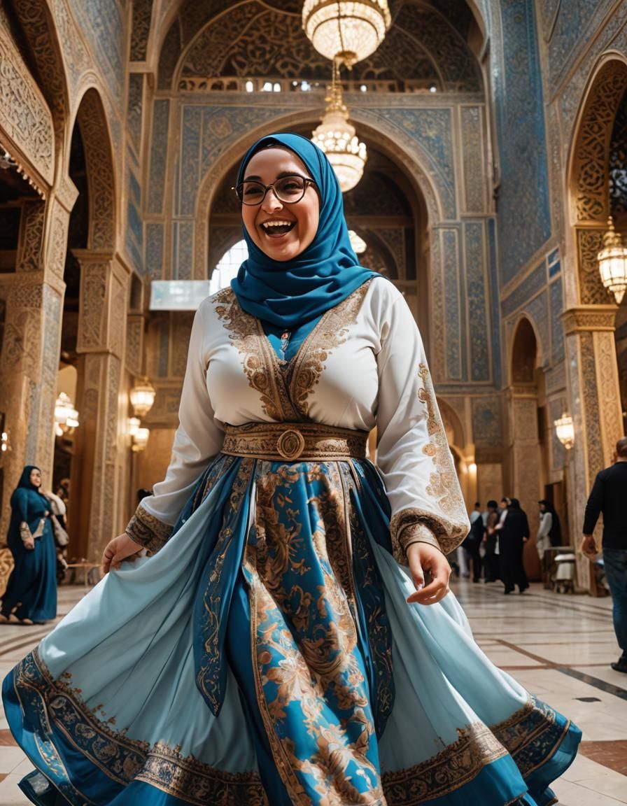 Cinematic Portrait of a Curvy Woman Dancing