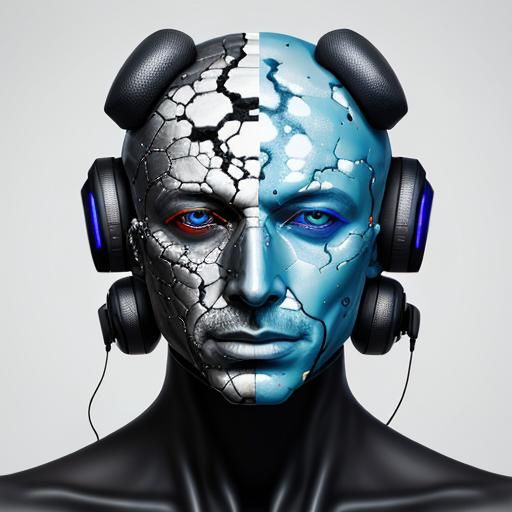 A portrait that keeps changing and morphing, features shifti...