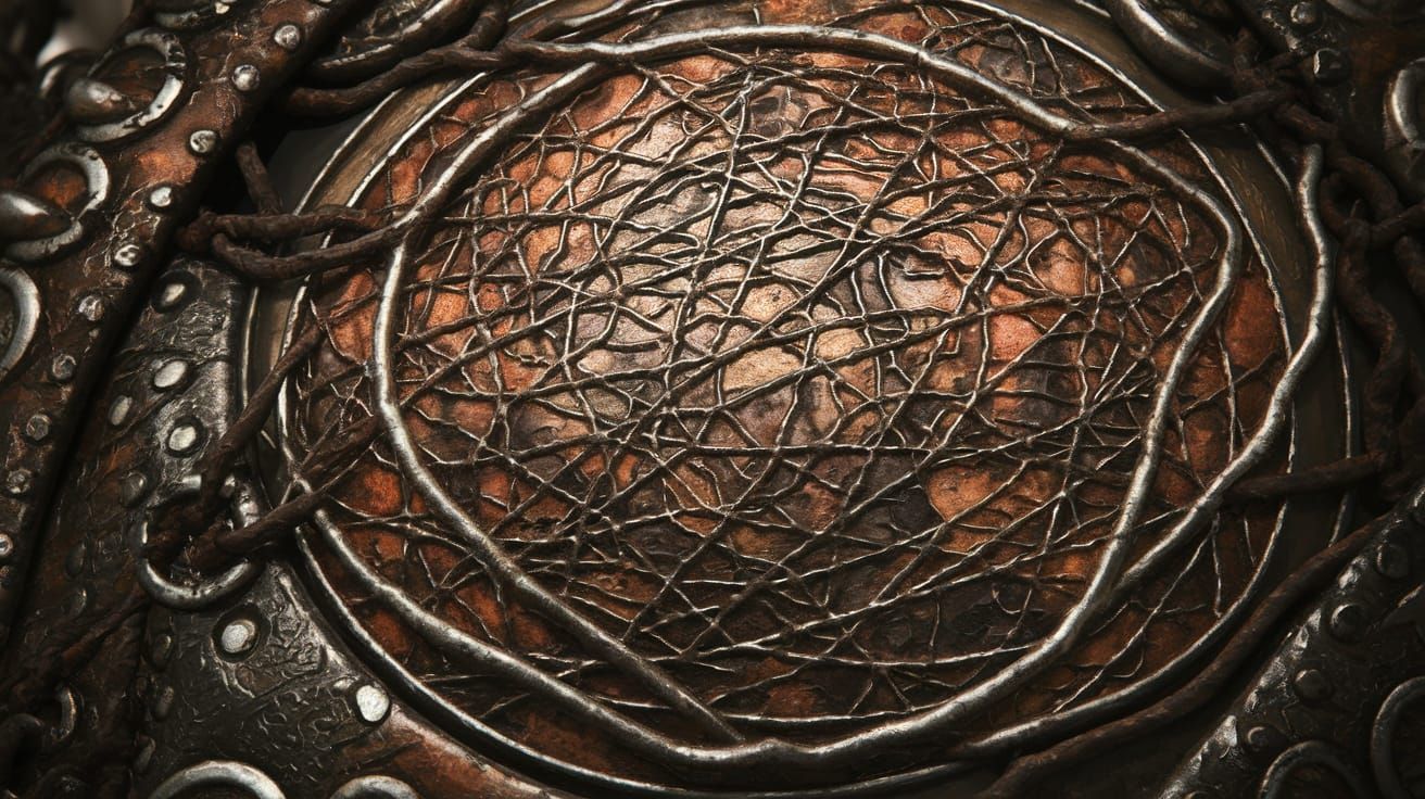 Steampunk Web in Weathered Leather