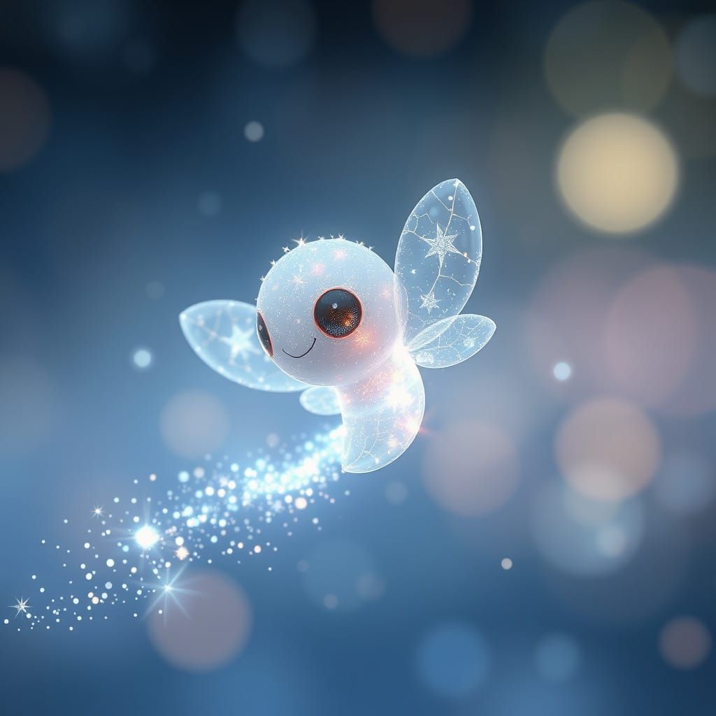 Whispering Starlight Being in Ethereal Pastel Glow