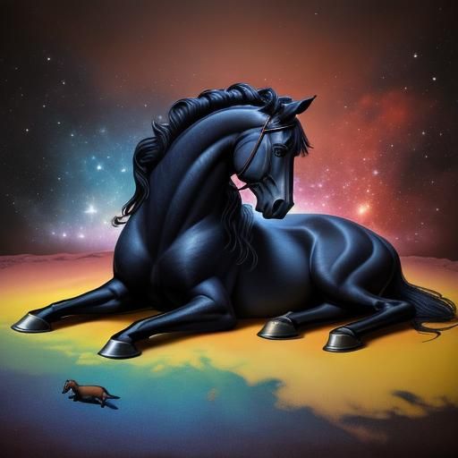 An All Black Rainbow Colt