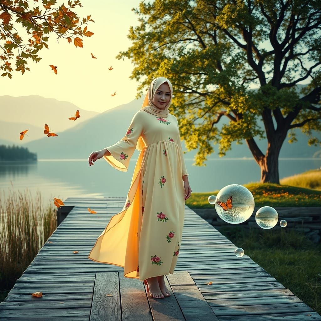 Ethereal Portrait of Muslim Woman in Meta Zolo Style