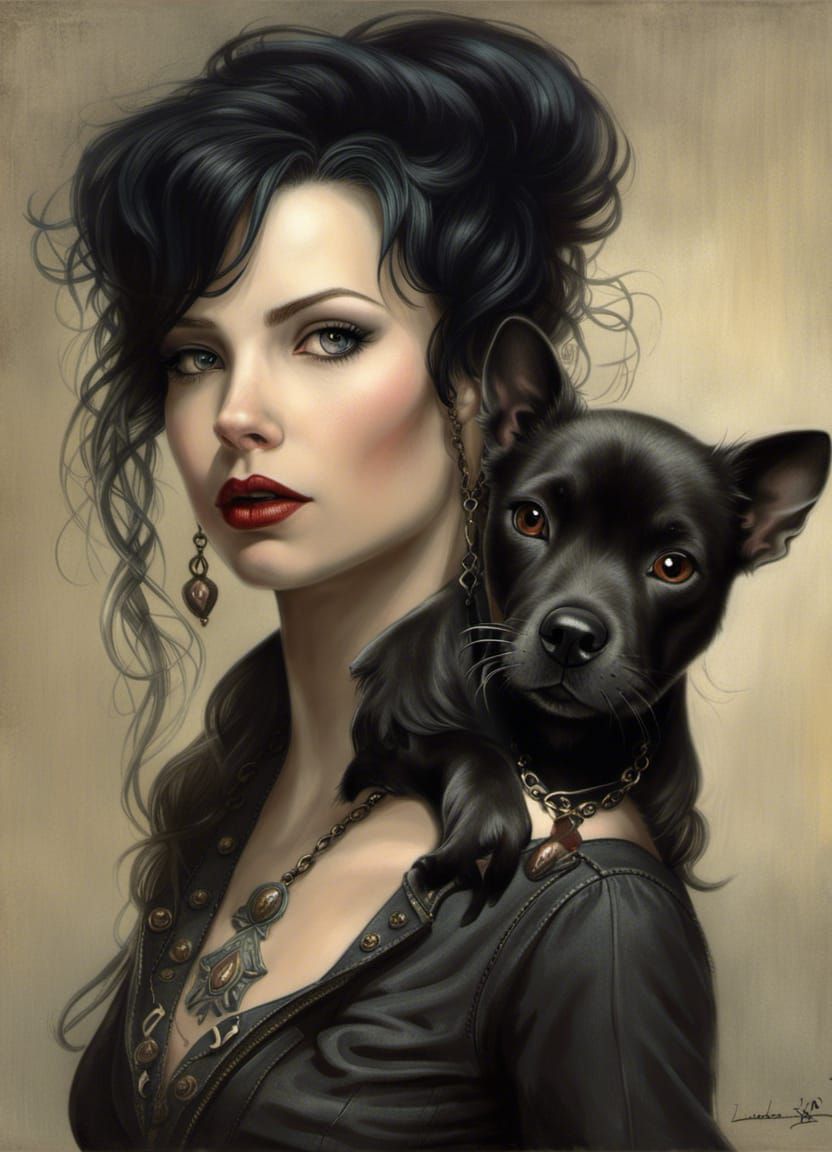 Traci Lords and her puppy