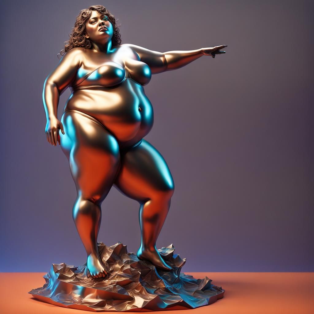 Sculptor Creates Metal Portrait: Hyperrealistic Splash Art