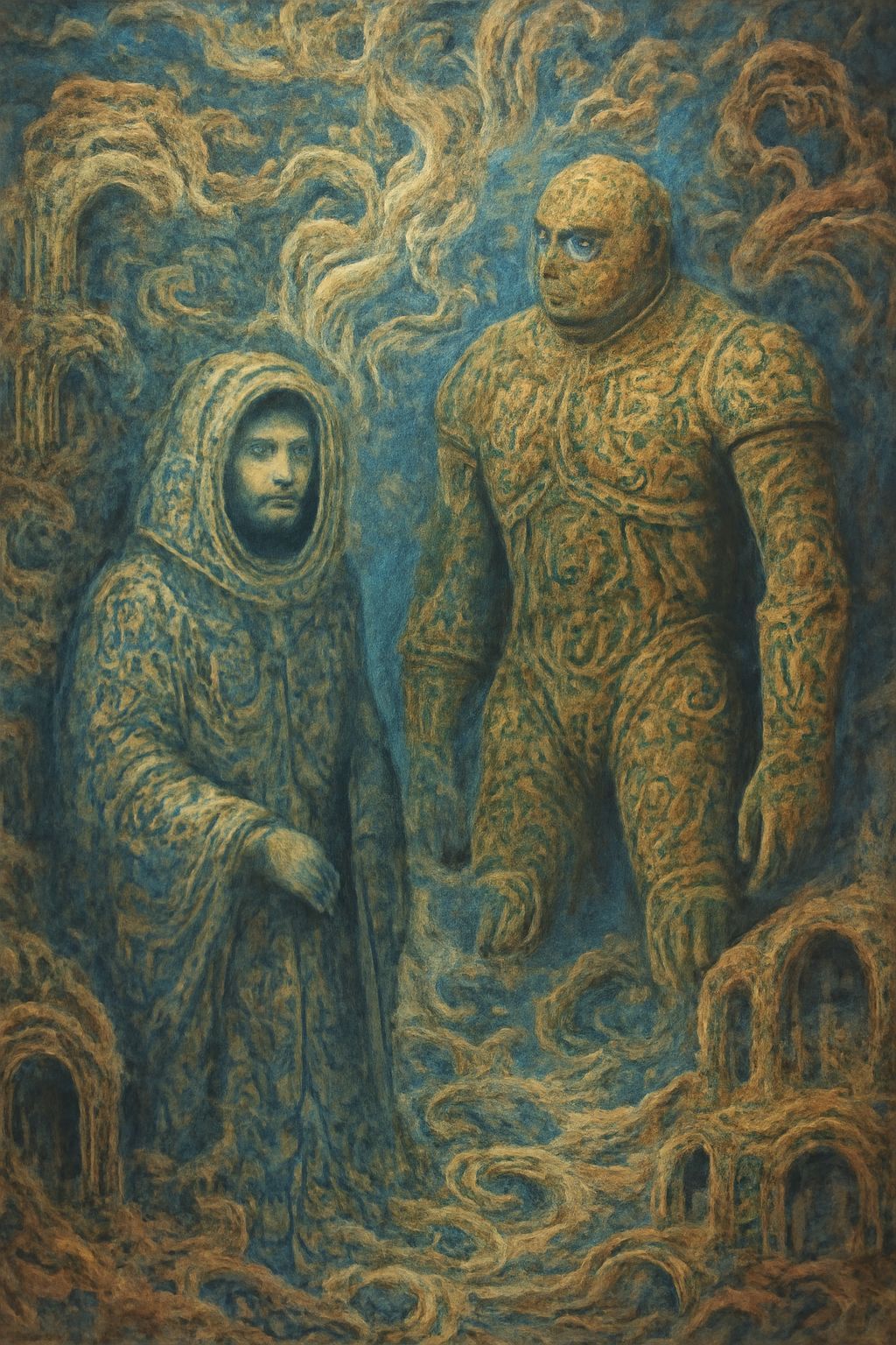 Jacquard Weave Ushabti Golem Inuk Otherworldly Environment