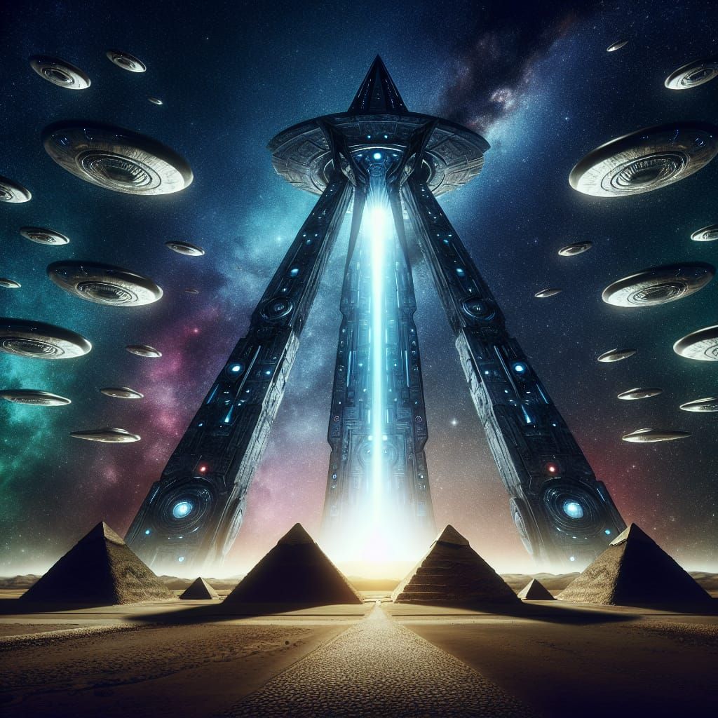 Earth's Laser Defense Against Alien Invasion