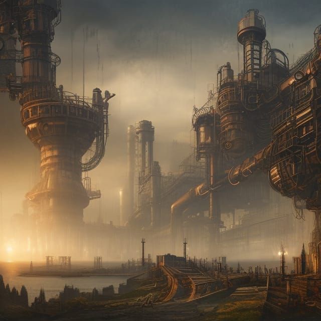 Industrial Revolution: Detailed Matte Painting