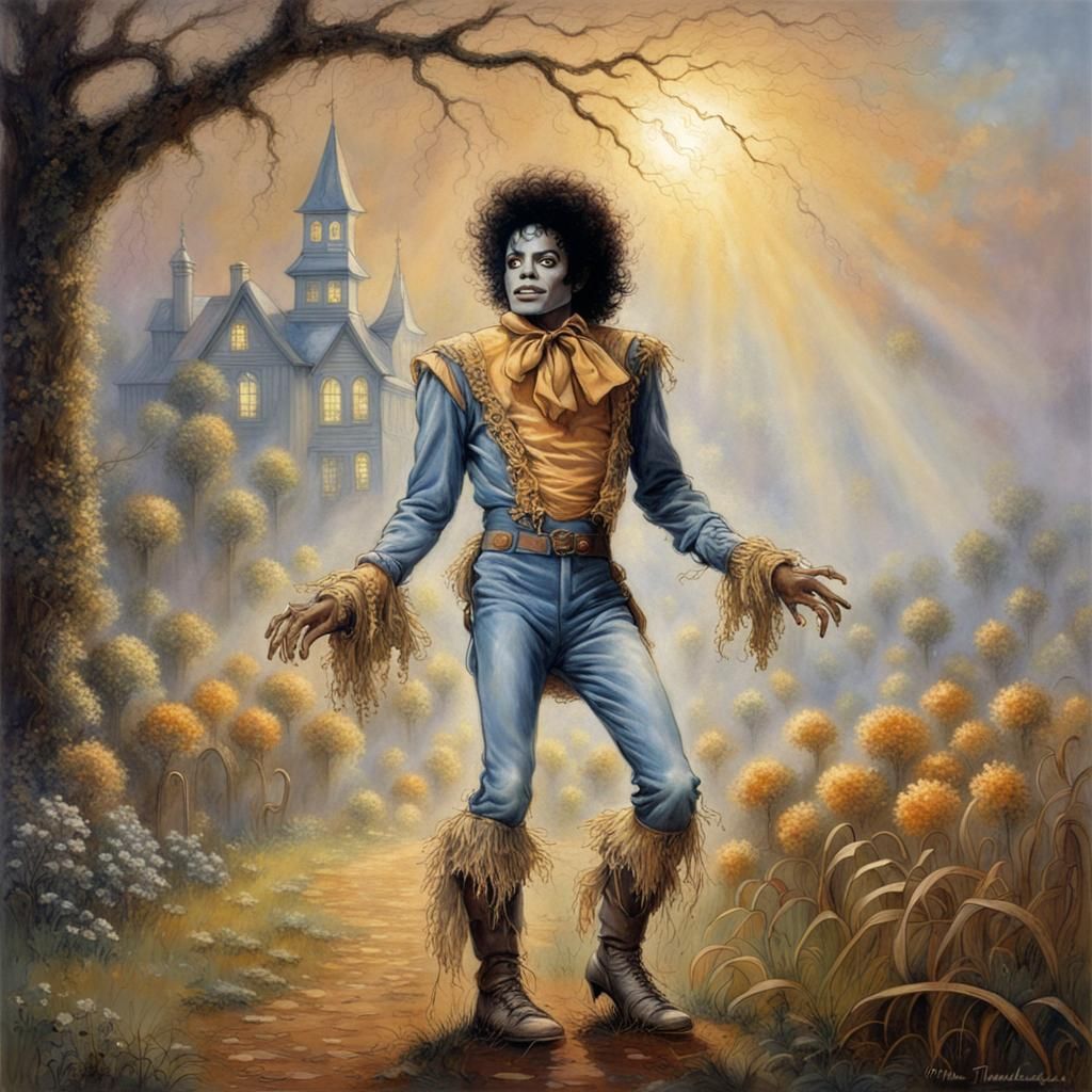 Michael Jackson as The Wiz Scarecrow in Ethereal Fantasy