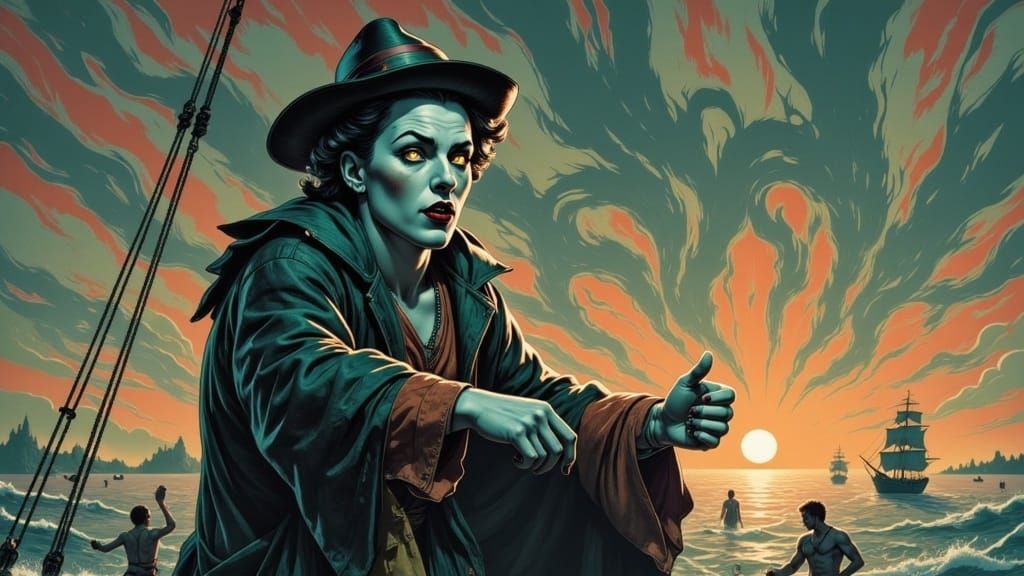 Vampire Columbus Arrives in New World in Dark Fantasy