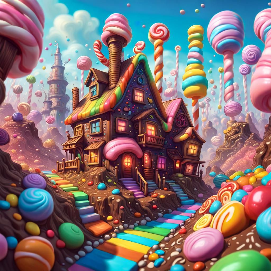 Chibi Candy Land with Chocolate Factory in 4K