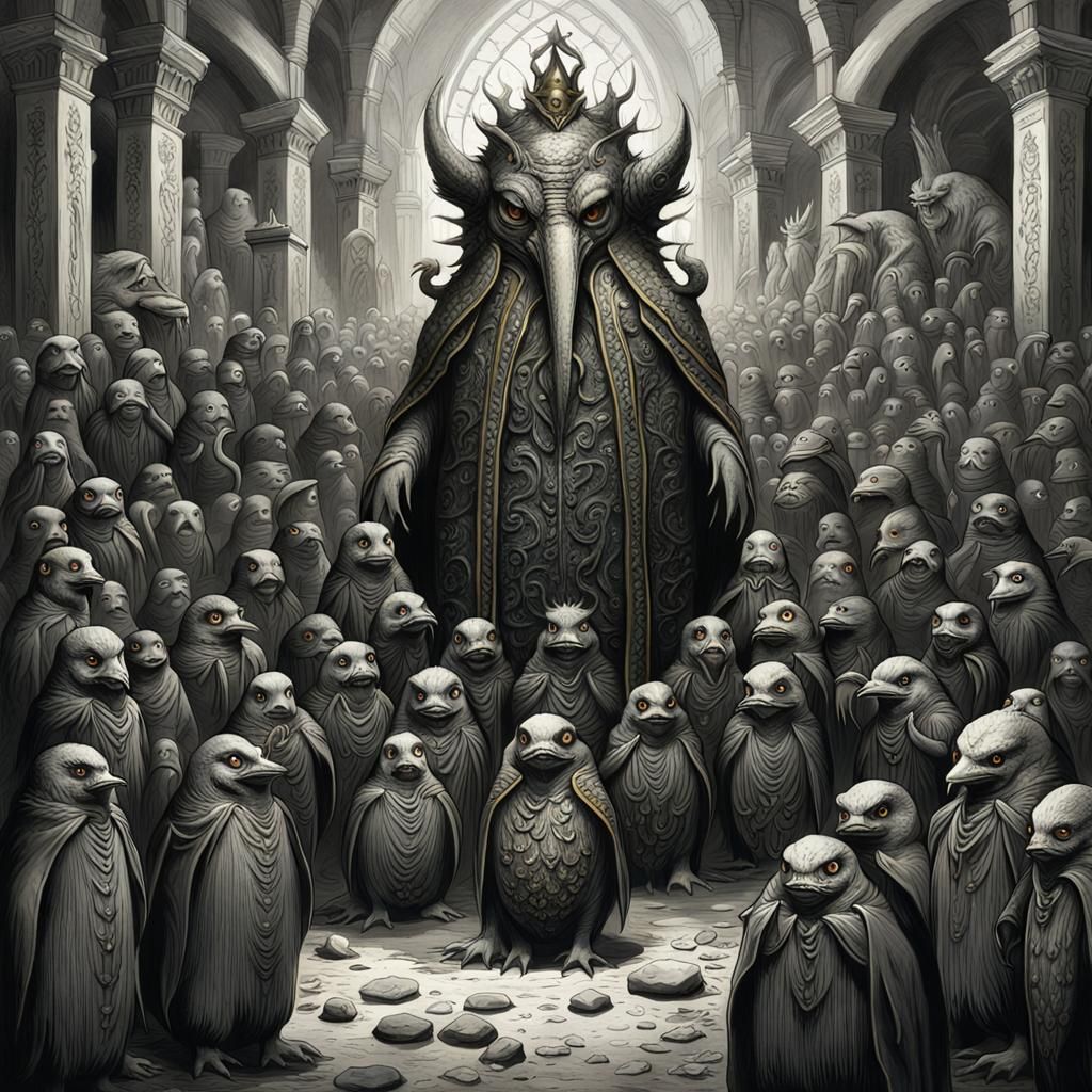 Hideous Fish-Penguin Cult Worships Cthulhu: Lovecraftian Hor...