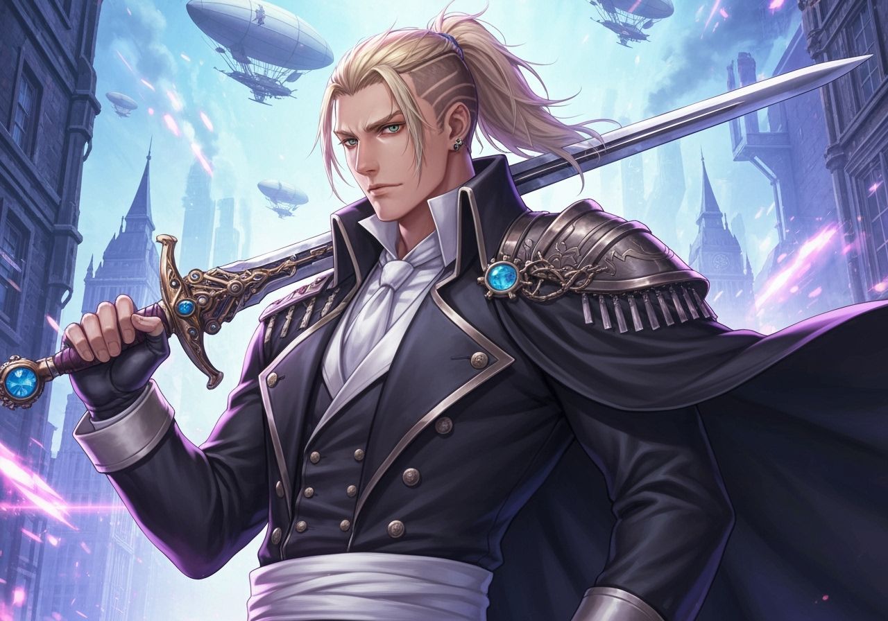 Anime Half-Elf Portrait in Steampunk London