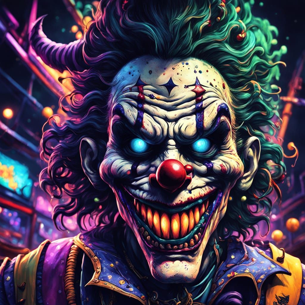 Cosmic Horror Carnival at Midnight in Digital Art