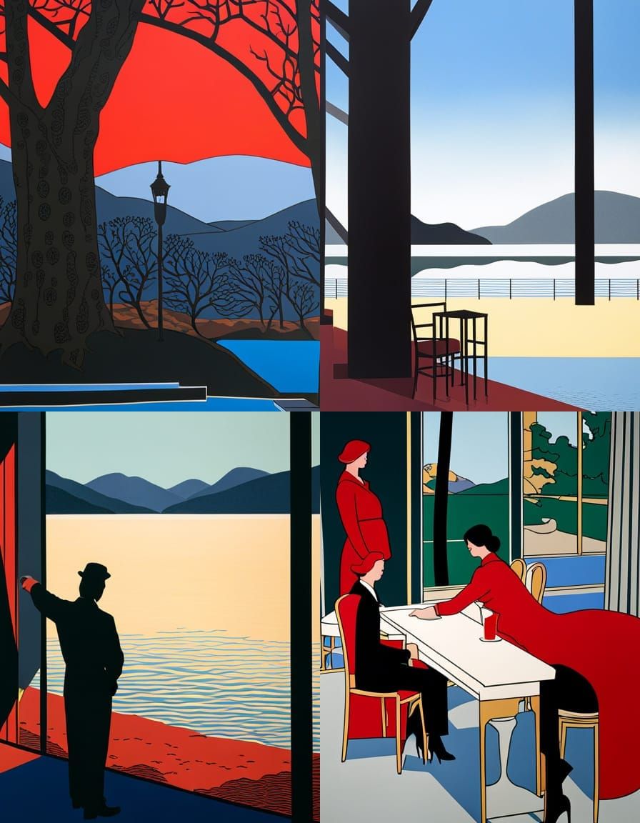 Pop Art Still Life with Bold Outlines